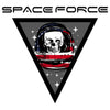 White Grey Space Force Skull