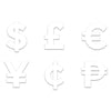 White Money Symbols