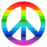 Rainbow Peace Circle Sign