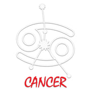 White Red Zodiac Cancer Sign