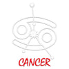 White Red Zodiac Cancer Sign