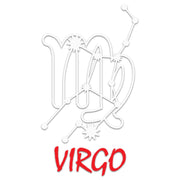 White Red Zodiac Virgo Sign