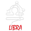 White Red Zodiac Libra Sign