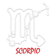 White Red Zodiac Scorpio Sign