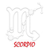 White Red Zodiac Scorpio Sign