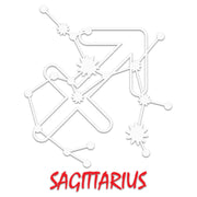 White Red Zodiac Sagittarius Sign