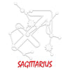 White Red Zodiac Sagittarius Sign