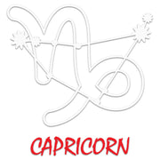 White Red Zodiac Capricorn Sign