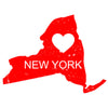 Red Vintage New York Map