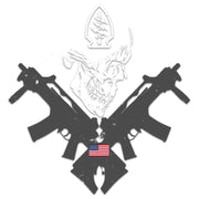 White Grey Special Forces Skull Crest