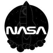 Black NASA Cartoon Rocket