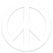 White Peace Circle Sign