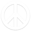 White Peace Circle Sign