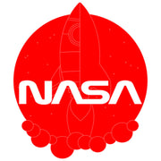 Red NASA Cartoon Rocket