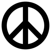 Black Peace Circle Sign