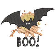 Bat Boo digitized embroidery design