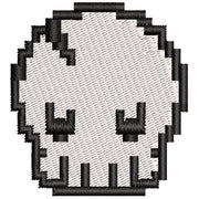 Pixel Skull digitized embroidery design