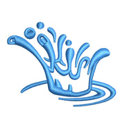 Splash Water Icon digitized embroidery design