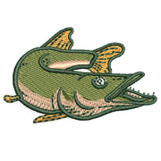 Pike Fish digitized embroidery design