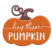 Thanksgiving Pumpkin Logo digitized embroidery design