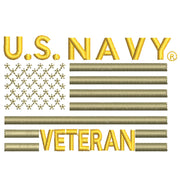 Licensed US Navy Veteran Flag Logo digitized embroidery design