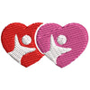 Couple Heart digitized embroidery design