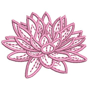 Water Lily Flower digitized embroidery design