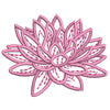 Water Lily Flower digitized embroidery design