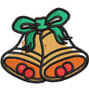 Christmas Ring Bell Icon digitized embroidery design