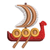 Viking Longship Illustration digitized embroidery design