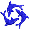 Tripple Dolphin Sign digitized embroidery design