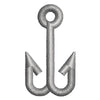 Silver Fishing Bait Icon digitized embroidery design