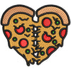 Heart Shaped Pizza digitized embroidery design