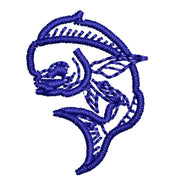 Jumping Fish Icon digitized embroidery design