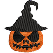 Scary Witch Pumpkin digitized embroidery design