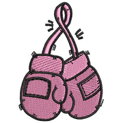 Cute Boxing Gloves to Cancer Day digitized embroidery design