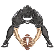 Football Hike digitized embroidery design