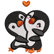 Penguins' Love digitized embroidery design