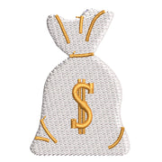 Sheriff Money Bag Logo digitized embroidery design