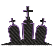 Halloween Tombstones digitized embroidery design