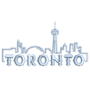 Linear Toronto Skyline digitized embroidery design