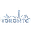 Linear Toronto Skyline digitized embroidery design