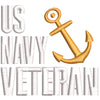 U.S. Navy Veteran digitized embroidery design