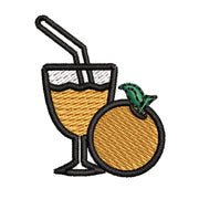 Florida Orange Juice digitized embroidery design