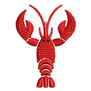 Red Crayfish digitized embroidery design