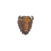 Angry Bison Head digitized embroidery design