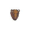 Angry Bison Head digitized embroidery design