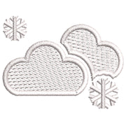 Winter Snowfall digitized embroidery design