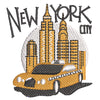 NYC Taxi digitized embroidery design