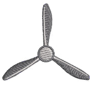 Plane Propeller digitized embroidery design